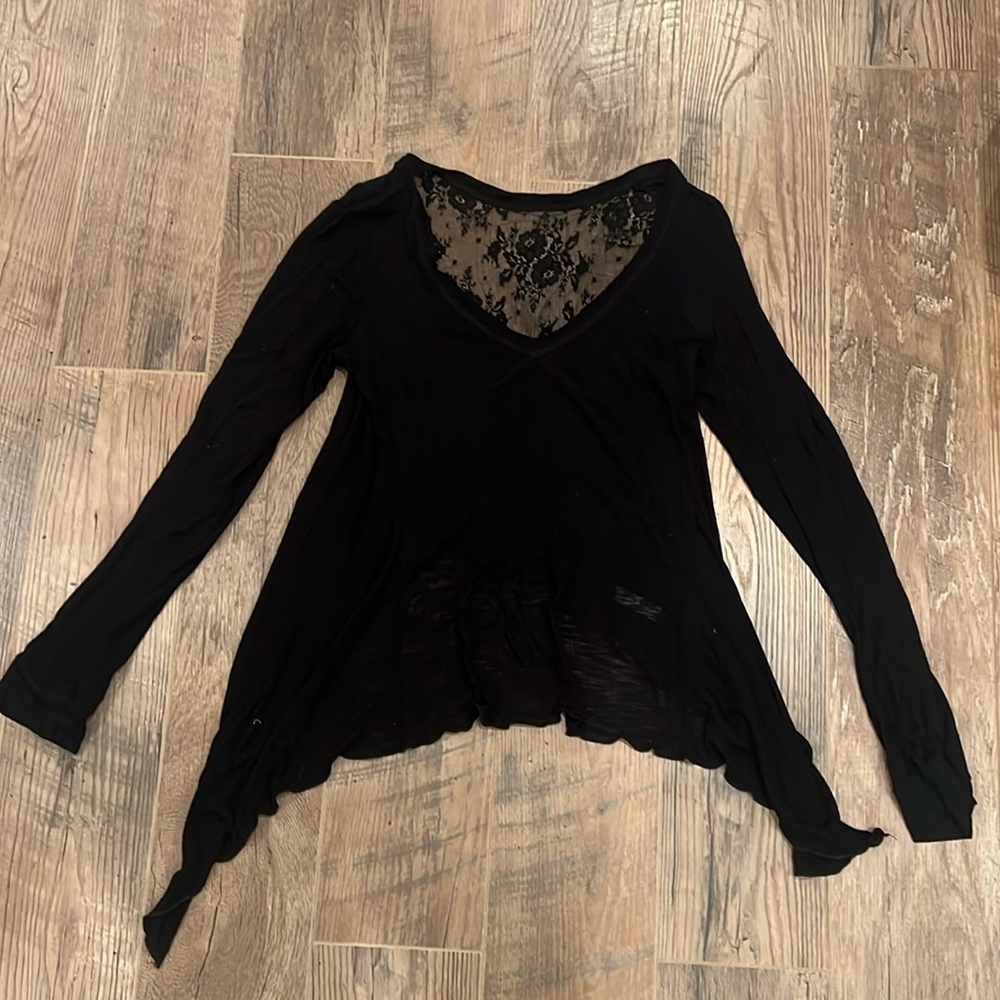 Blue Life Woman’s Black Lace Long Sleeve Size Medium